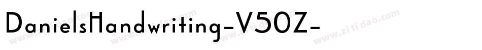 DanielsHandwriting-V50Z字体转换
