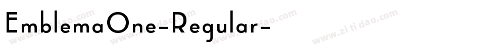 EmblemaOne-Regular字体转换