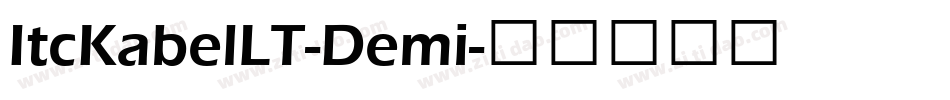 ItcKabelLT-Demi字体转换