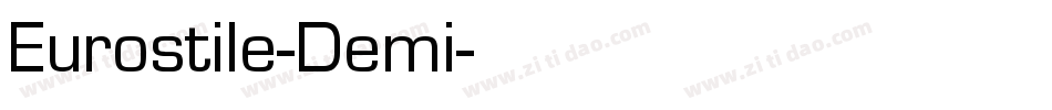 Eurostile-Demi字体转换
