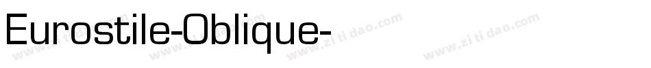 Eurostile-Oblique字体转换