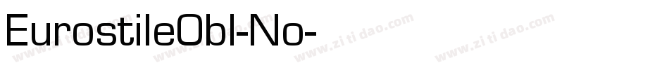 EurostileObl-No字体转换