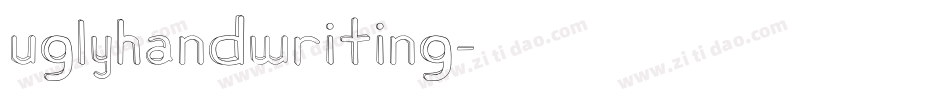 uglyhandwriting字体转换