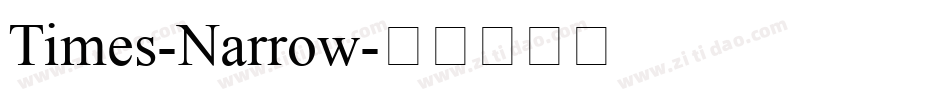 Times-Narrow字体转换