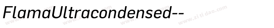 FlamaUltracondensed-字体转换