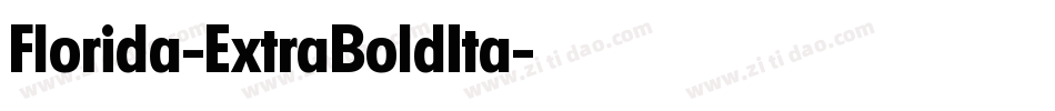 Florida-ExtraBoldIta字体转换
