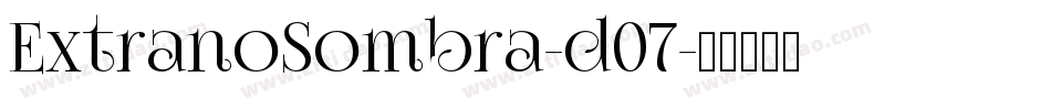 ExtranoSombra-d07字体转换
