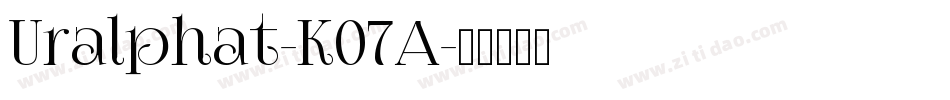 Uralphat-K07A字体转换