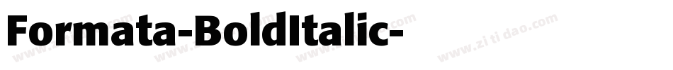 Formata-BoldItalic字体转换