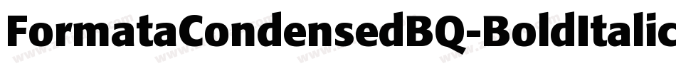 FormataCondensedBQ-BoldItalic字体转换
