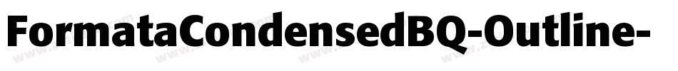 FormataCondensedBQ-Outline字体转换