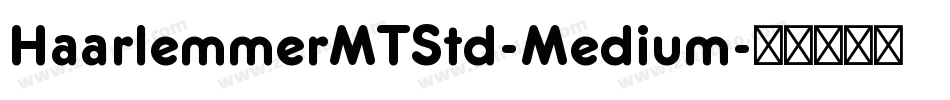HaarlemmerMTStd-Medium字体转换