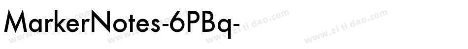 MarkerNotes-6PBq字体转换