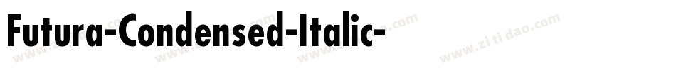Futura-Condensed-Italic字体转换