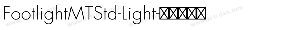 FootlightMTStd-Light字体转换