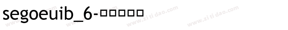 segoeuib_6字体转换