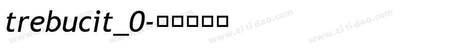 trebucit_0字体转换
