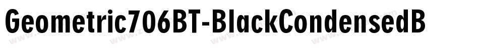 Geometric706BT-BlackCondensedB字体转换