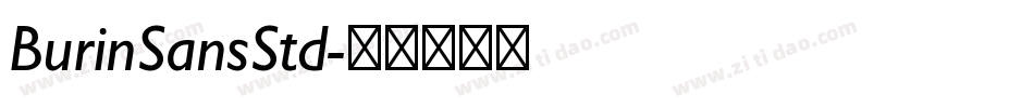 BurinSansStd字体转换