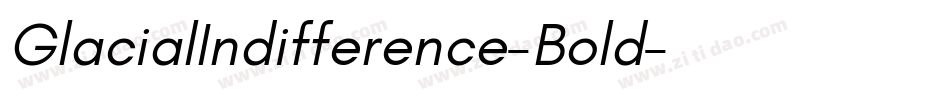 GlacialIndifference-Bold字体转换