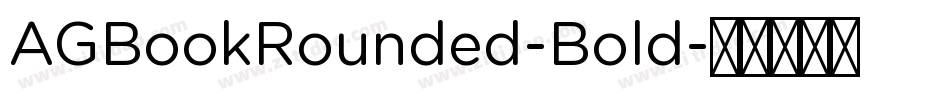 AGBookRounded-Bold字体转换