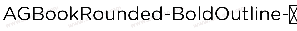 AGBookRounded-BoldOutline字体转换