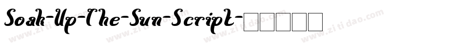 Soak-Up-The-Sun-Script字体转换