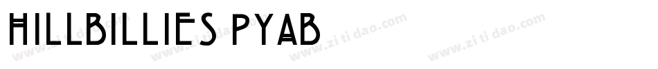 HillBillies-PyaB字体转换