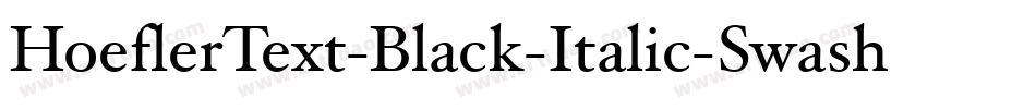 HoeflerText-Black-Italic-Swash字体转换