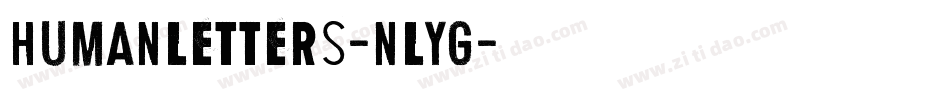 HumanLetters-nLYg字体转换