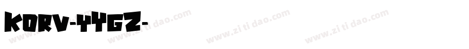 Korv-yYgZ字体转换