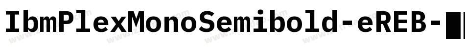 IbmPlexMonoSemibold-eREB字体转换