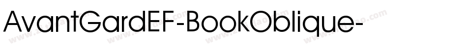 AvantGardEF-BookOblique字体转换