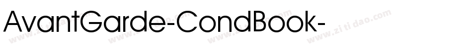 AvantGarde-CondBook字体转换