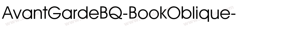 AvantGardeBQ-BookOblique字体转换