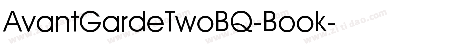 AvantGardeTwoBQ-Book字体转换