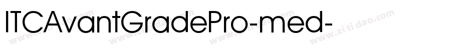 ITCAvantGradePro-med字体转换