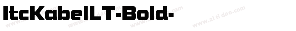 ItcKabelLT-Bold字体转换