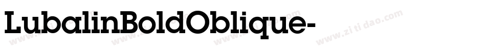 LubalinBoldOblique字体转换