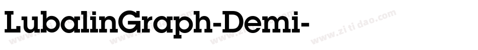 LubalinGraph-Demi字体转换
