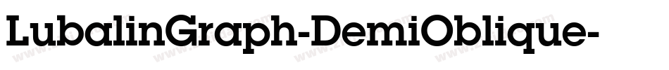 LubalinGraph-DemiOblique字体转换