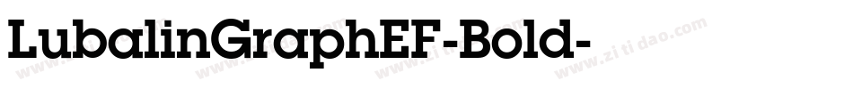 LubalinGraphEF-Bold字体转换