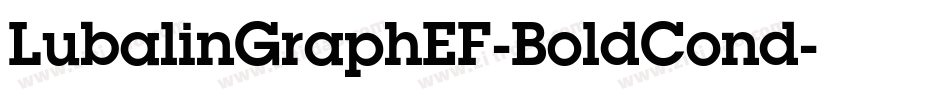 LubalinGraphEF-BoldCond字体转换
