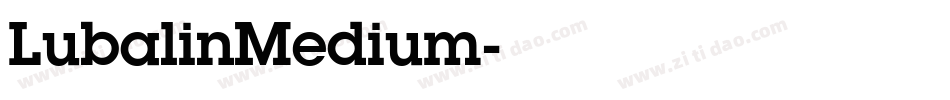 LubalinMedium字体转换