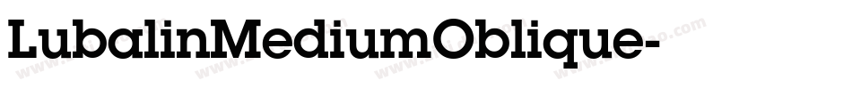 LubalinMediumOblique字体转换