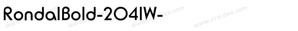 RondalBold-2O4lW字体转换