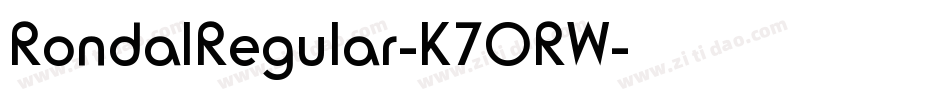 RondalRegular-K7ORW字体转换