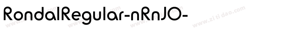 RondalRegular-nRnJO字体转换
