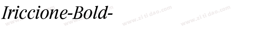 Iriccione-Bold字体转换