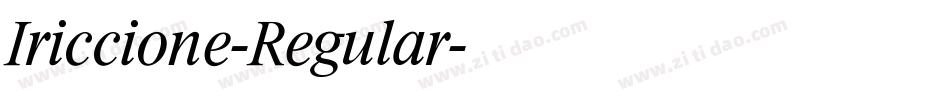 Iriccione-Regular字体转换